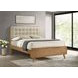 Robyn Light Ash and Beige California King Upholstered Platform Bed