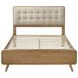 Robyn Light Ash and Beige California King Upholstered Platform Bed