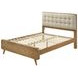 Robyn Light Ash and Beige California King Upholstered Platform Bed