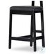 Tex Black Leather Counter Height Stool