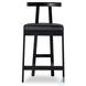 Tex Black Leather Counter Height Stool