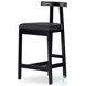 Tex Black Leather Counter Height Stool