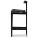 Tex Black Leather Bar Stool