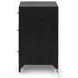 Belmont Black Large Storage 3 Drawer Nightstand