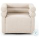 Evie Hampton Cream Performance Fabric Swivel Chair