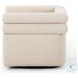 Evie Hampton Cream Performance Fabric Swivel Chair