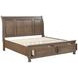Bethel Wire Brushed Antique Brown Storage Platform Bedroom Set