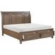 Bethel Wire Brushed Antique Brown Storage Platform Bedroom Set