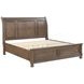 Bethel Wire Brushed Antique Brown Storage Platform Bedroom Set