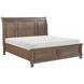 Bethel Wire Brushed Antique Brown Storage Platform Bedroom Set