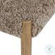 Glenmore Smoked Oak and Taupe Shearling Counter Height Stool
