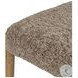 Glenmore Smoked Oak and Taupe Shearling Counter Height Stool
