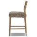 Glenmore Smoked Oak and Taupe Shearling Counter Height Stool