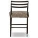 Glenmore Light Carbon and Taupe Shearling Counter Height Stool
