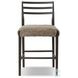 Glenmore Light Carbon and Taupe Shearling Counter Height Stool