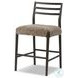 Glenmore Light Carbon and Taupe Shearling Counter Height Stool