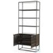 Kelby Gunmetal 2 Door Bookcase