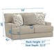 Brett Honey Loveseat with Cuddler Cushions