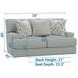 Brett Lotus Loveseat with Cuddler Cushions