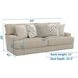 Brett Honey 93" Sofa with Cuddler Cushions