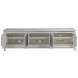 Signature Designs Light Gray And White Bone Elation Long TV Stand