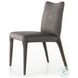 Monza Heritage Graphite Leather Dining Chair Set of 2