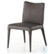 Monza Heritage Graphite Leather Dining Chair Set of 2