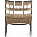 Tegan Bronze And Faux Dark Hyacinth Outdoor Chair