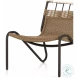 Tegan Bronze And Faux Dark Hyacinth Outdoor Chair