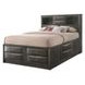 Ireland Gray Oak King Storage Platform Bed
