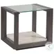 Signature Designs Rich Mocha Brown And Nature Travertine Venerato Rectangular End Table