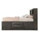 Ireland Gray Oak Queen Bookcase and Storage Bed