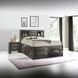 Ireland Gray Oak Queen Bookcase and Storage Bed
