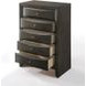 Ireland Gray Oak 5 Drawer Chest