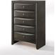 Ireland Gray Oak 5 Drawer Chest