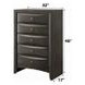 Ireland Gray Oak 5 Drawer Chest