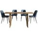 Burke Blueberry Upholstered 5 Piece Dining Set