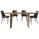Burke Dark Brown Upholstered 5 Piece Dining Set