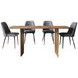 Burke Gray Upholstered 5 Piece Dining Set