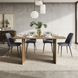 Burke Gray Upholstered 5 Piece Dining Set