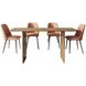 Burke Light Brown Upholstered 5 Piece Dining Set