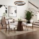 Nash Walnut and White Upholstered 5 Piece Dining Set
