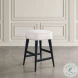 Wes Black Upholstery Backless Counter Height Stool Set Of 2