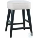 Wes Black Upholstery Backless Counter Height Stool Set Of 2