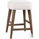 Wes Walnut Upholstery Backless Counter Height Stool Set Of 2