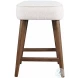 Wes Walnut Upholstery Backless Counter Height Stool Set Of 2