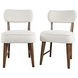 Nash Walnut and White Upholstered 5 Piece Dining Set