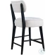 Wes Black Upholstery Counter Height Stool Set Of 2