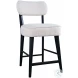 Wes Black Upholstery Counter Height Stool Set Of 2