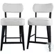 Wes Black Upholstery Counter Height Stool Set Of 2